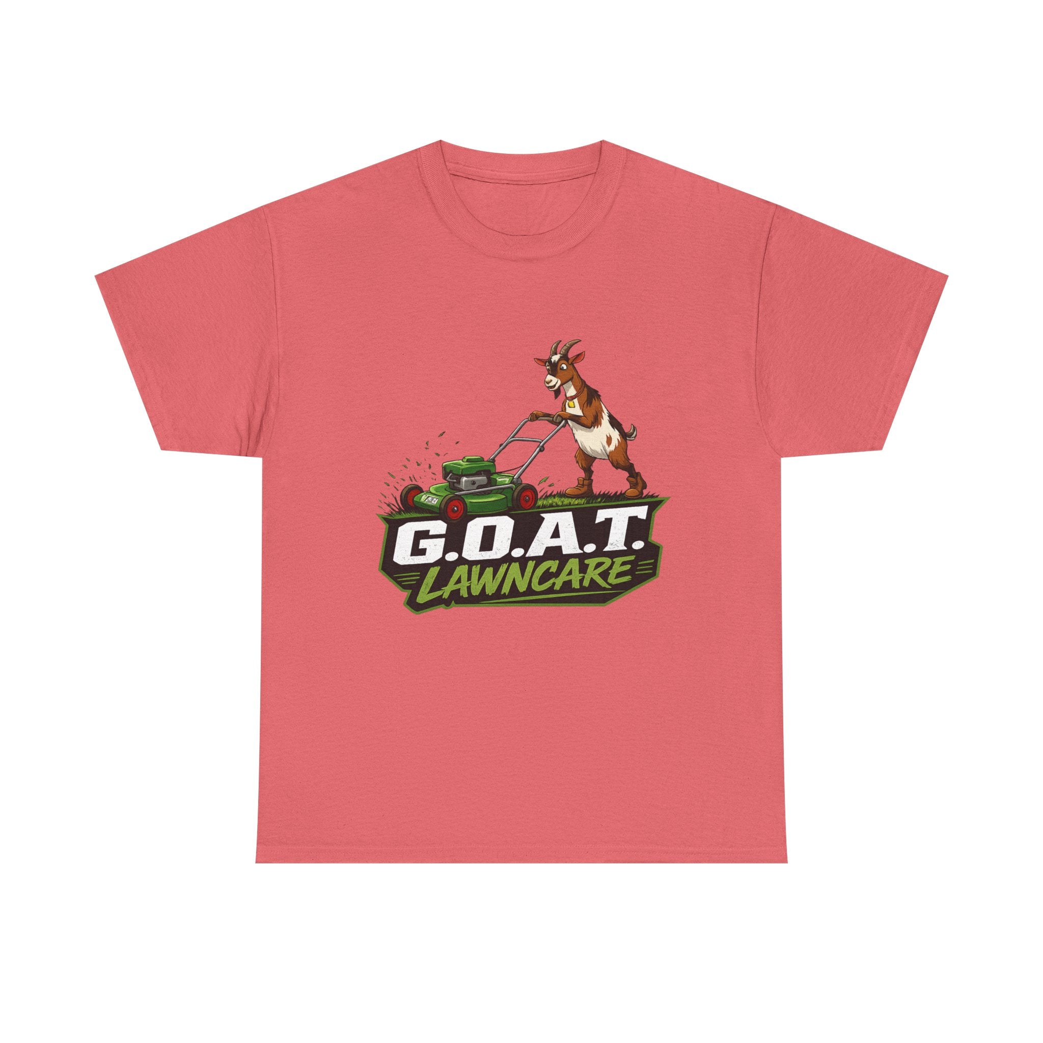 G.O.A.T. Lawncare T-Shirt — Funny Goat Mowing Lawn Tee