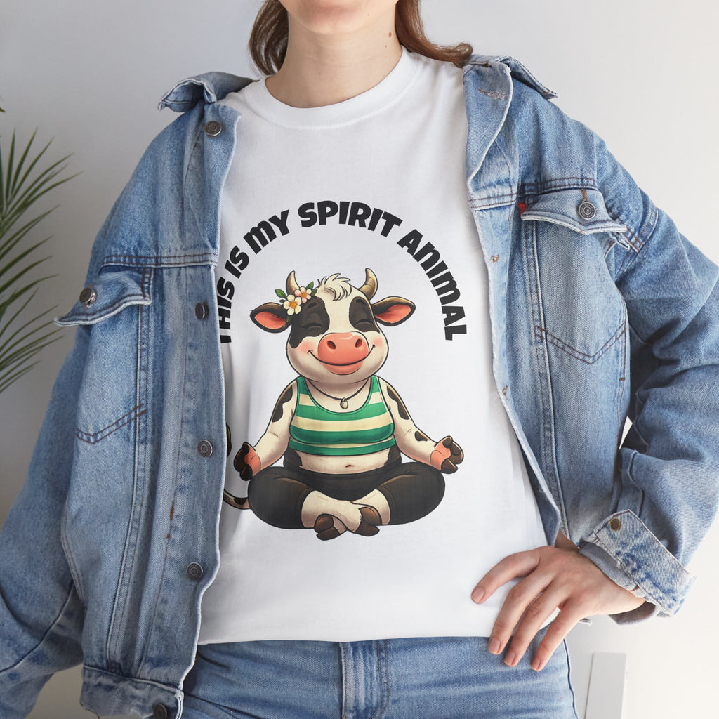 Cow Spirit Animal T-Shirt — "This Is My Spirit Animal" Cute Cow Tee