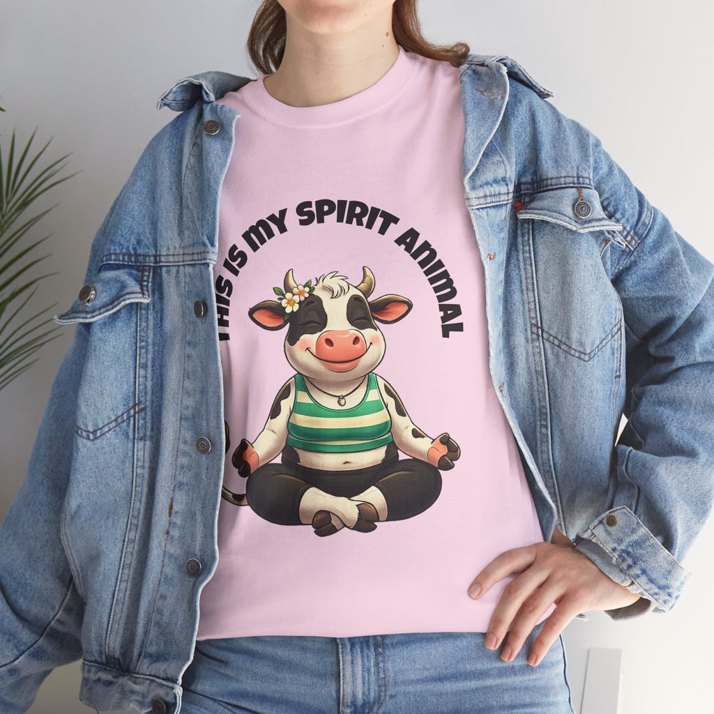 Cow Spirit Animal T-Shirt — "This Is My Spirit Animal" Cute Cow Tee