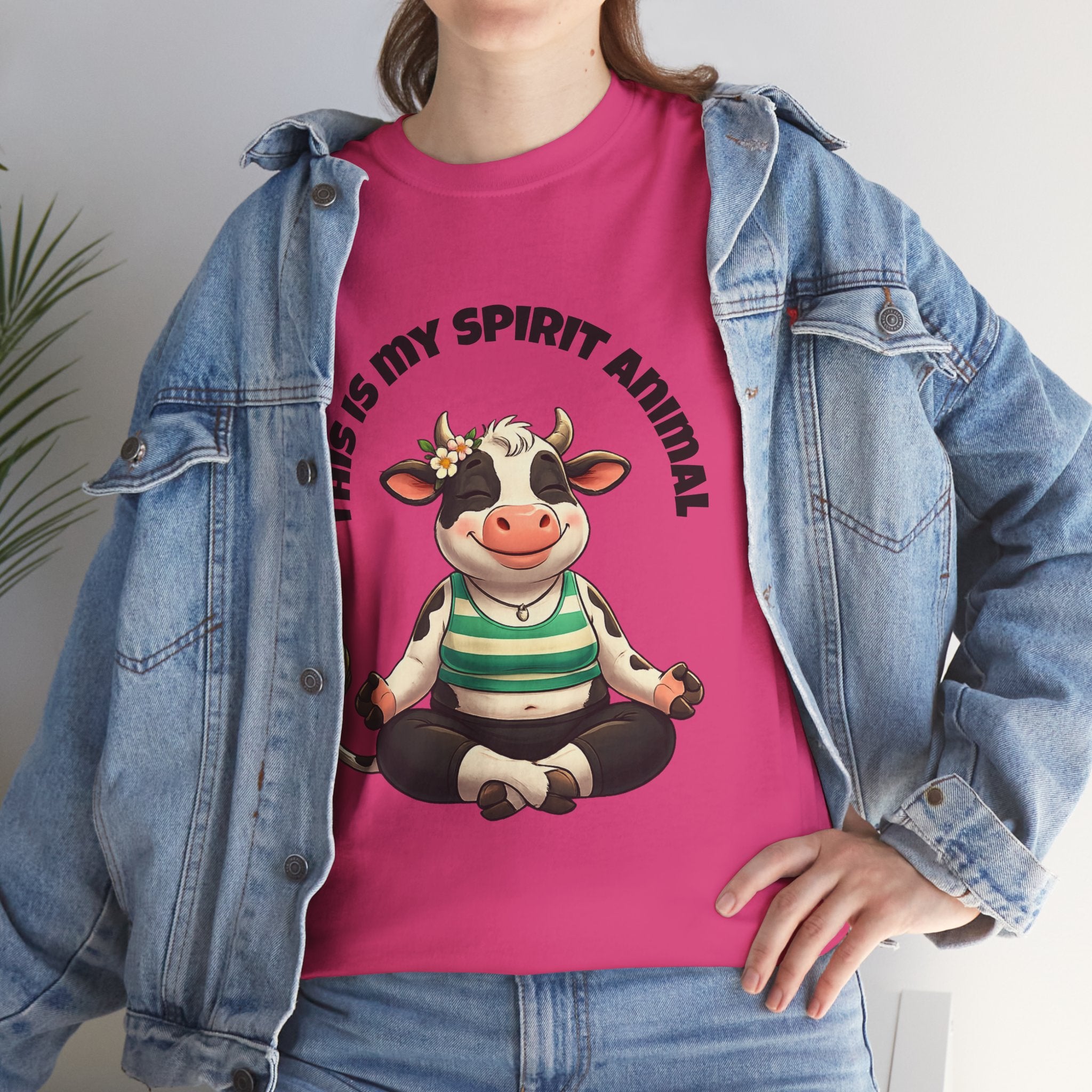 Cow Spirit Animal T-Shirt — "This Is My Spirit Animal" Cute Cow Tee