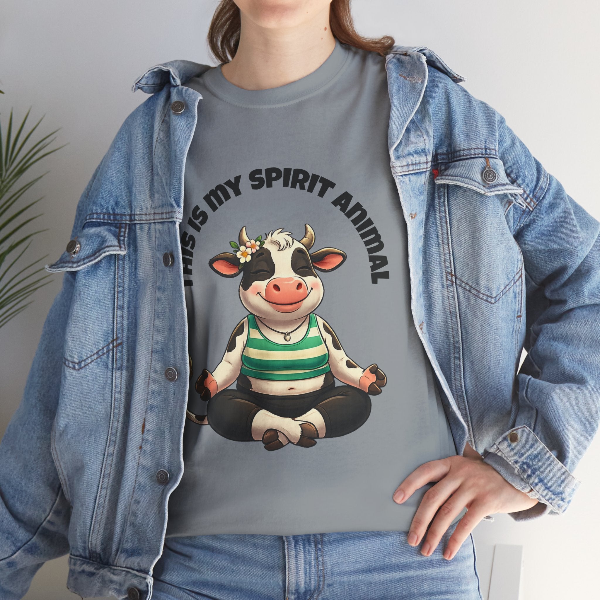 Cow Spirit Animal T-Shirt — "This Is My Spirit Animal" Cute Cow Tee