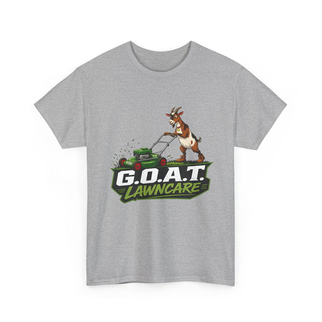 G.O.A.T. Lawncare T-Shirt — Funny Goat Mowing Lawn Tee