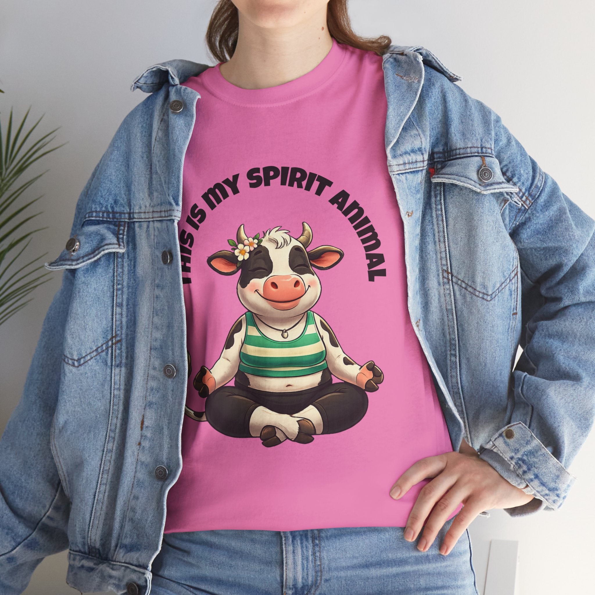 Cow Spirit Animal T-Shirt — "This Is My Spirit Animal" Cute Cow Tee