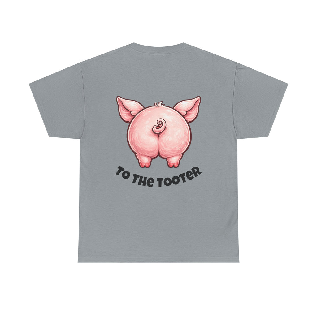 From the Rooter,To the Tooter :Unisex Heavy Cotton Double Sided Pig Tee