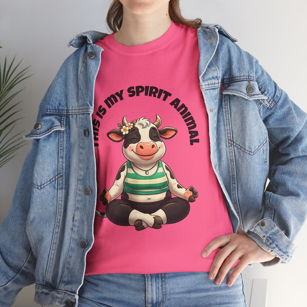 Cow Spirit Animal T-Shirt — "This Is My Spirit Animal" Cute Cow Tee